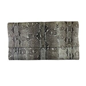 BL Clutch Snake Skin Embossed Faux Leather Gray Evening Bag Women's‎ Formal